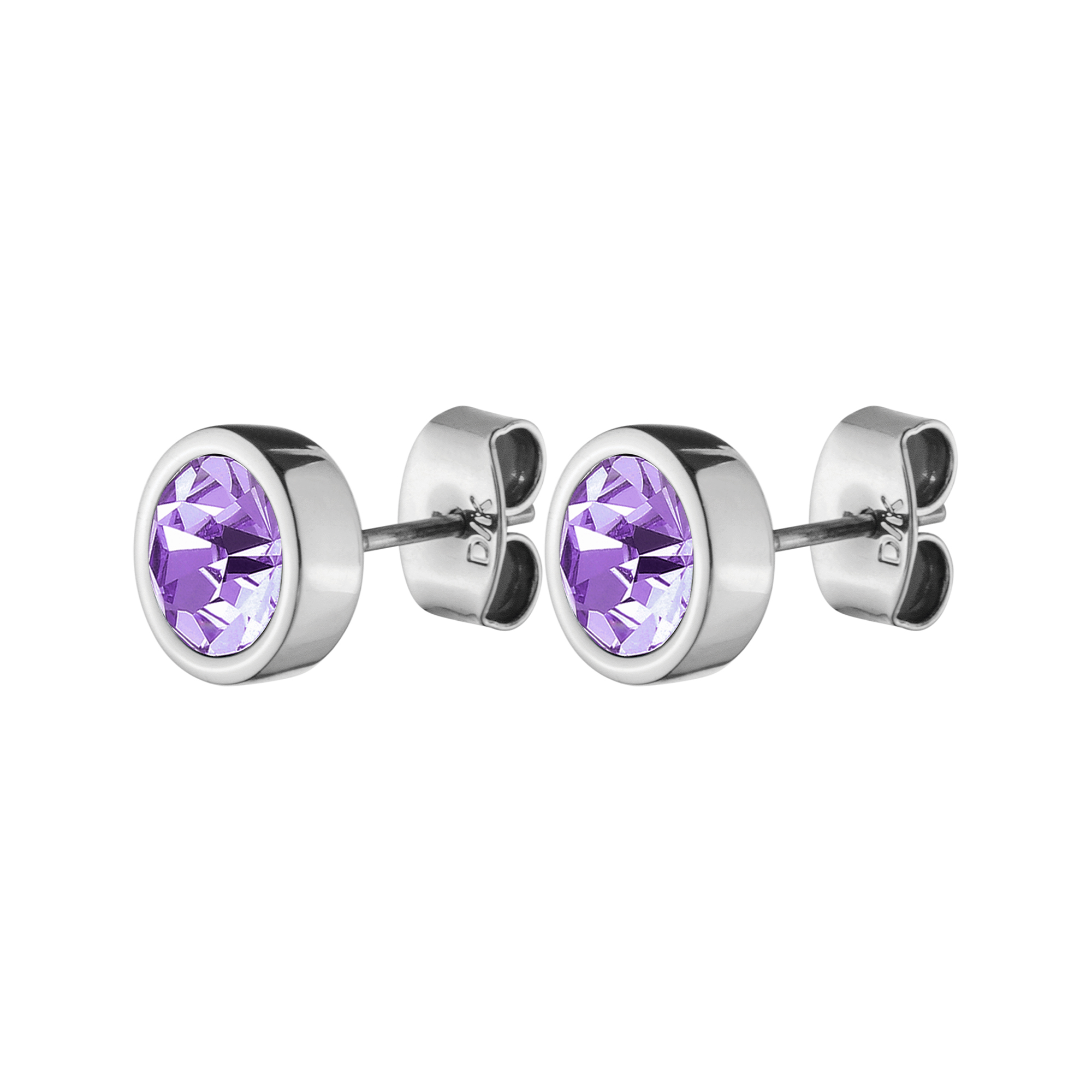 Dyrberg Kern Noble Silver Earrings - Violet